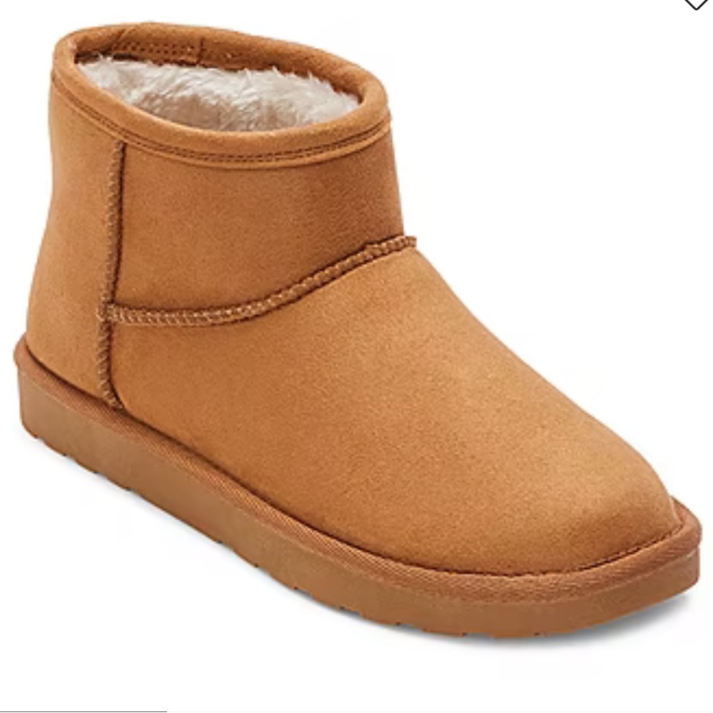 Arizona Womens Sandie Flat Heel Boots Size 10, Color Cognac